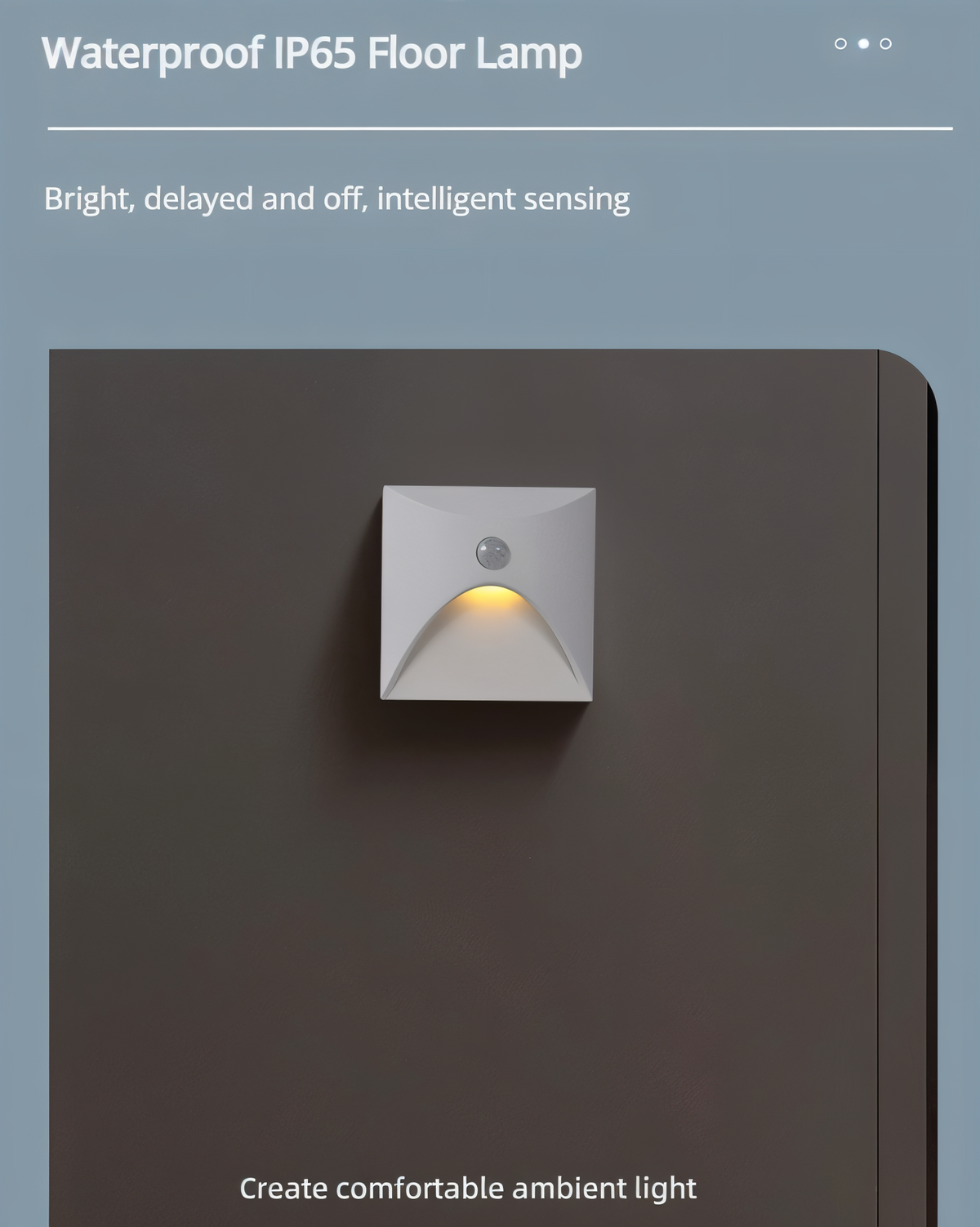 Aplique de pared LED impermeable IP65 con sensor de movimiento para interior y exterior