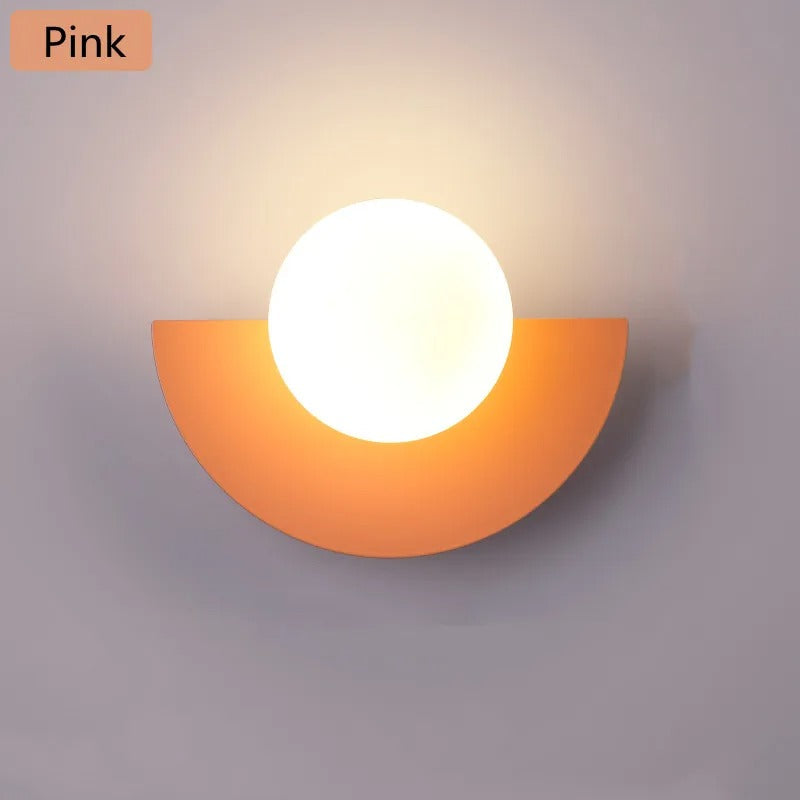 Aplique de pared semicircular nórdico – Iluminación moderna