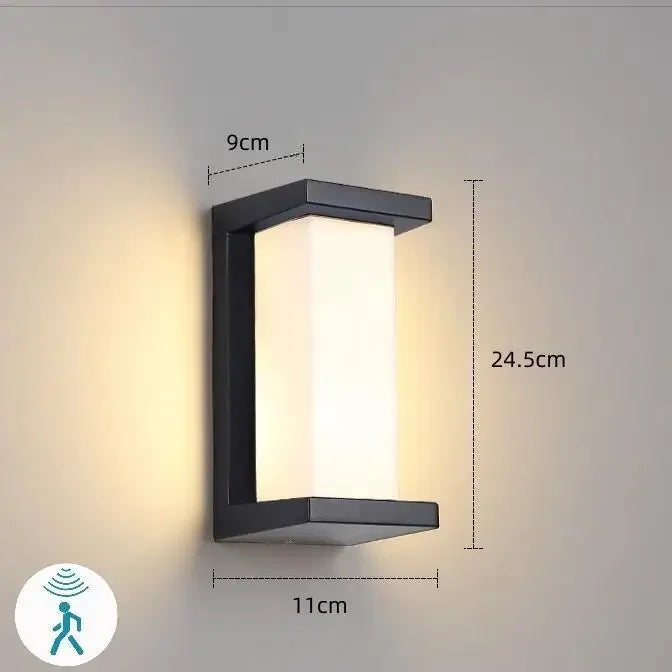 Aplique LED de pared para exterior con sensor de movimiento