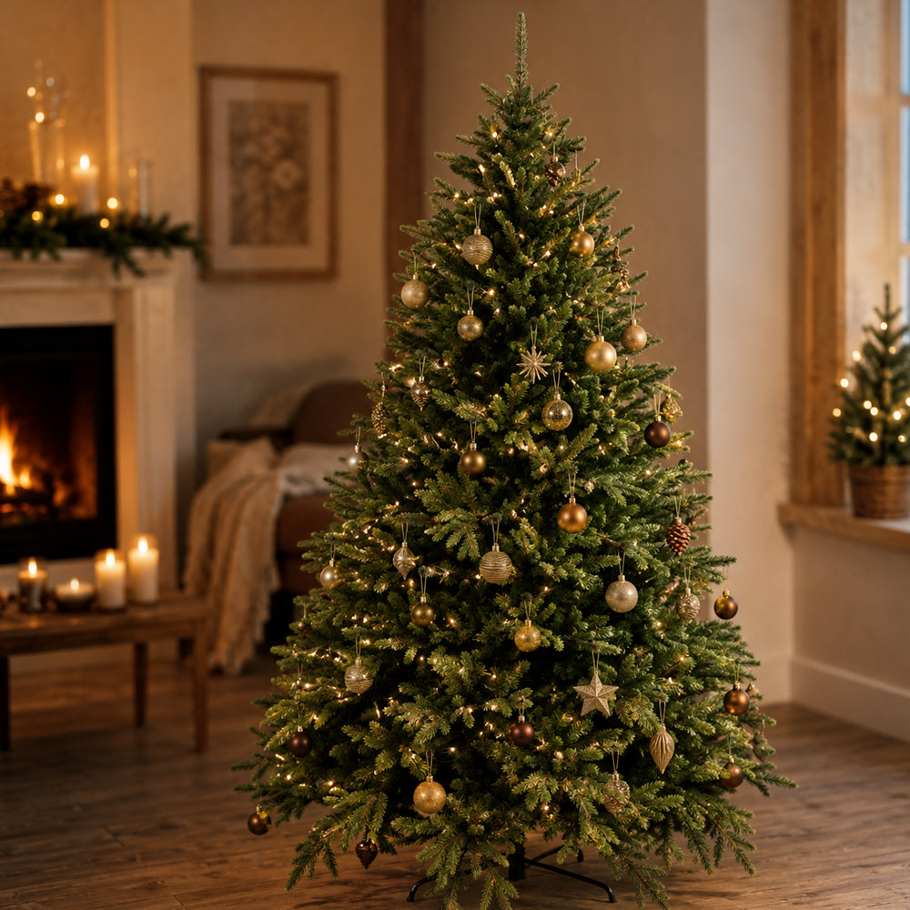 Árbol de Navidad nórdico de aspecto natural