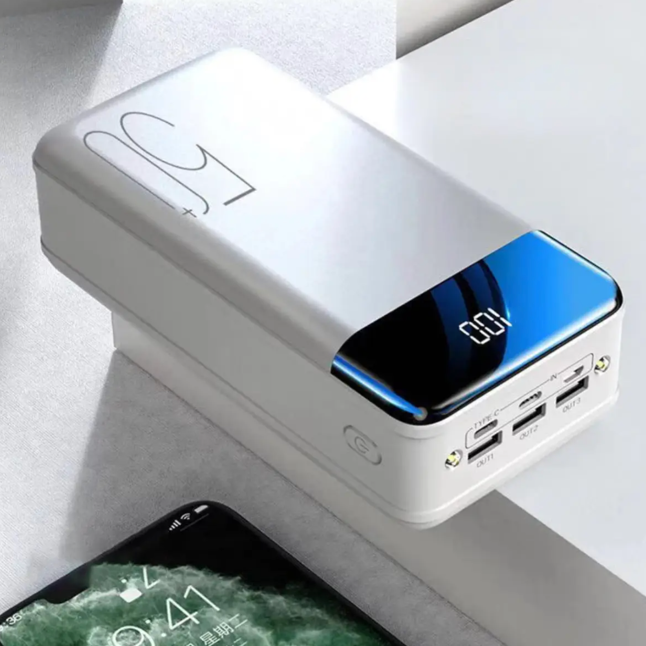 Banco de Energía de 100,000mAh con Puertos de Carga Rápida
