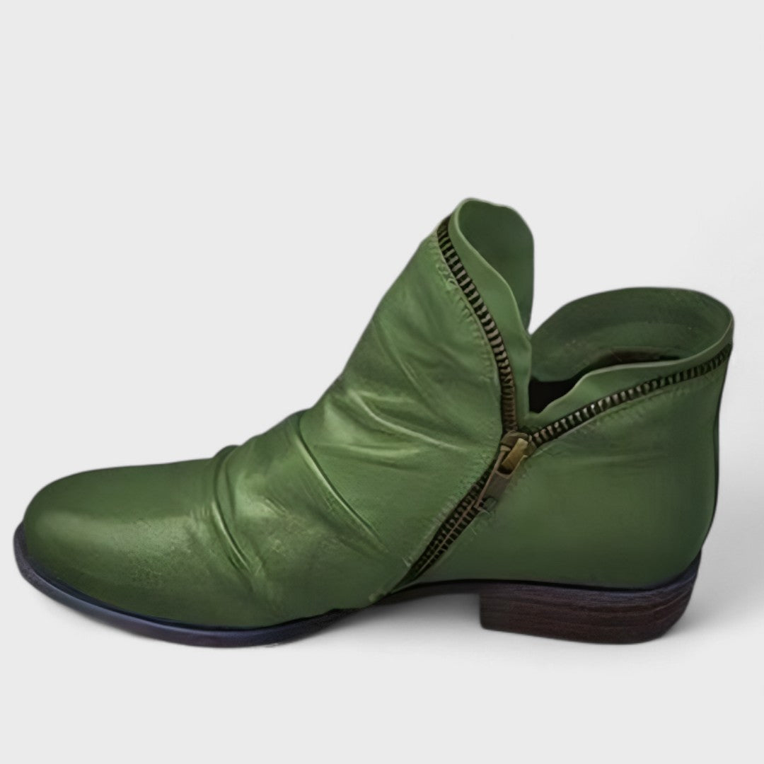 Botines al tobillo para mujer con cremallera lateral