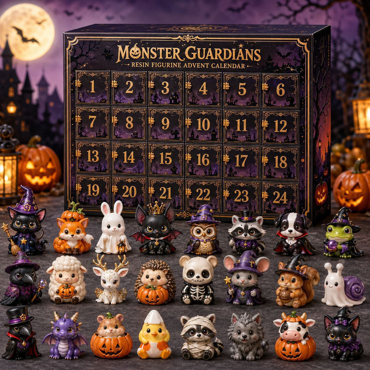 Calendario de Adviento de animales mágicos de acrílico