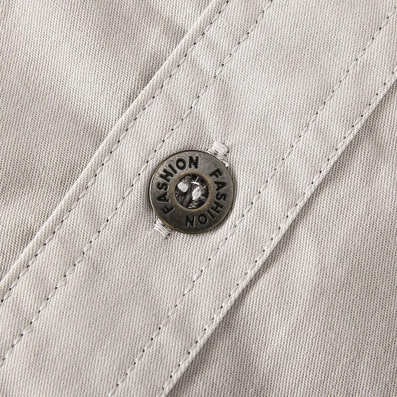 Camisa abotonada de manga larga para hombre