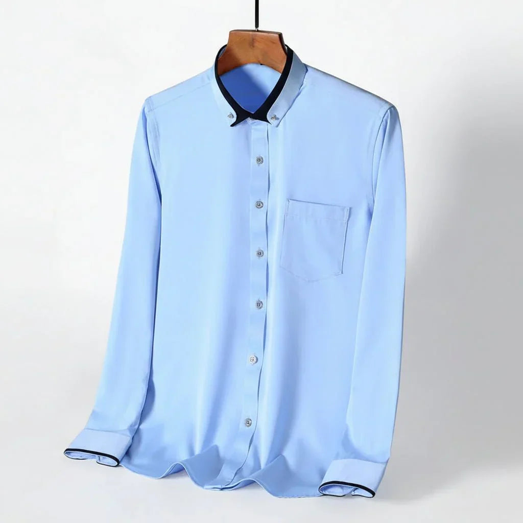 Camisa elegante de manga larga para hombre con comodidad y estilo