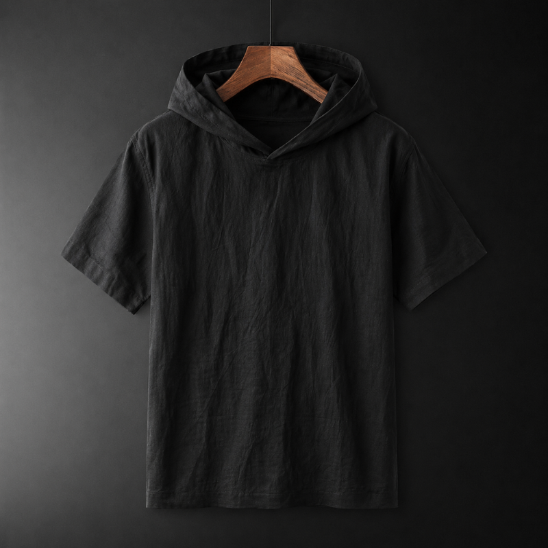 Camiseta con capucha para hombre de corte relajado para una comodidad transpirable