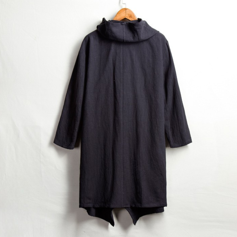 Capa de lino con capucha unisex