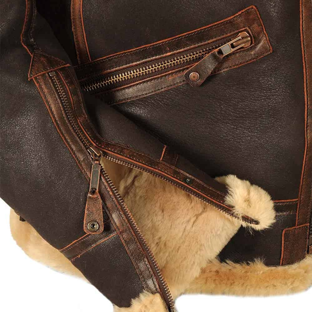 Chaqueta de aviador clásica con aislamiento térmico