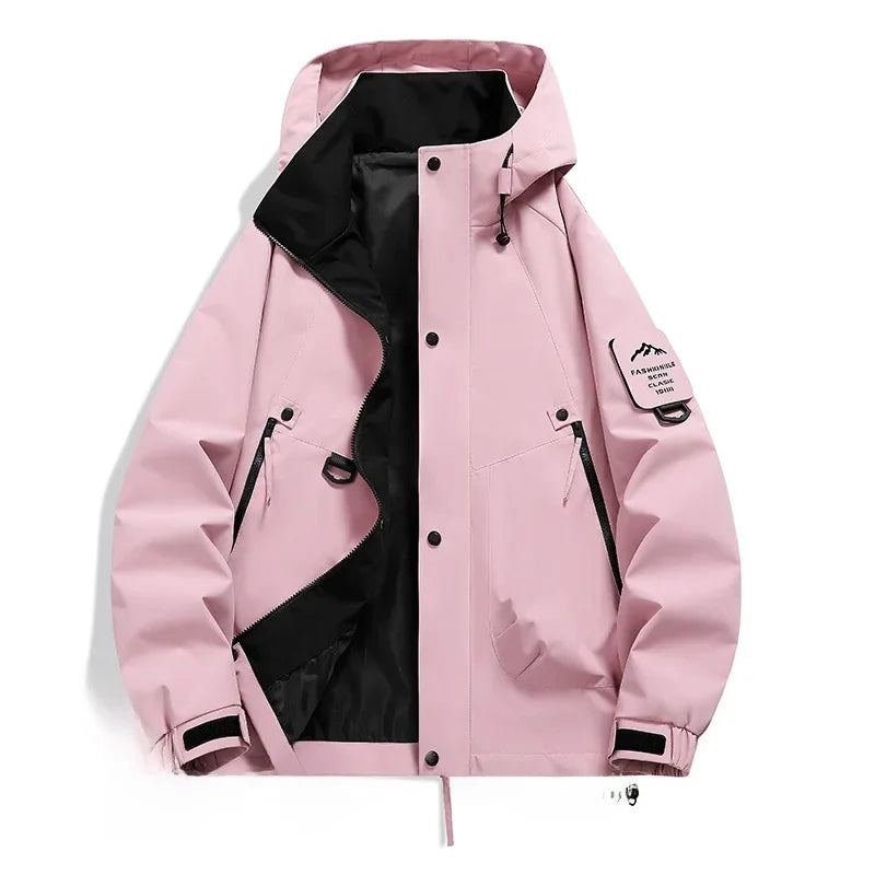 Chaqueta de esquí unisex con capucha y manga larga para invierno