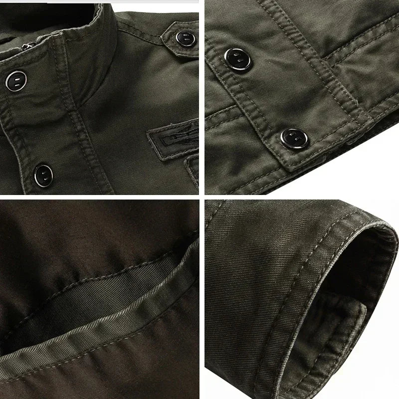 Chaqueta militar de entretiempo para hombre – Resistente y funcional