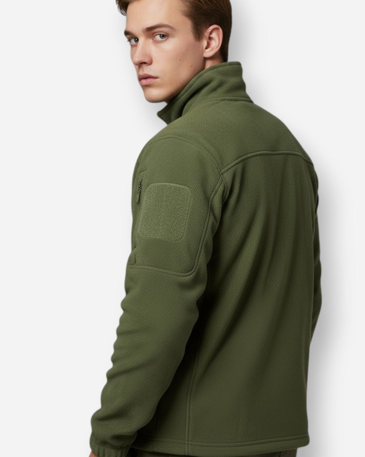 Chaqueta polar para hombre con cuello alto y cremallera completa | Chaqueta clásica con bolsillos de cremallera para uso diario y actividades al aire libre