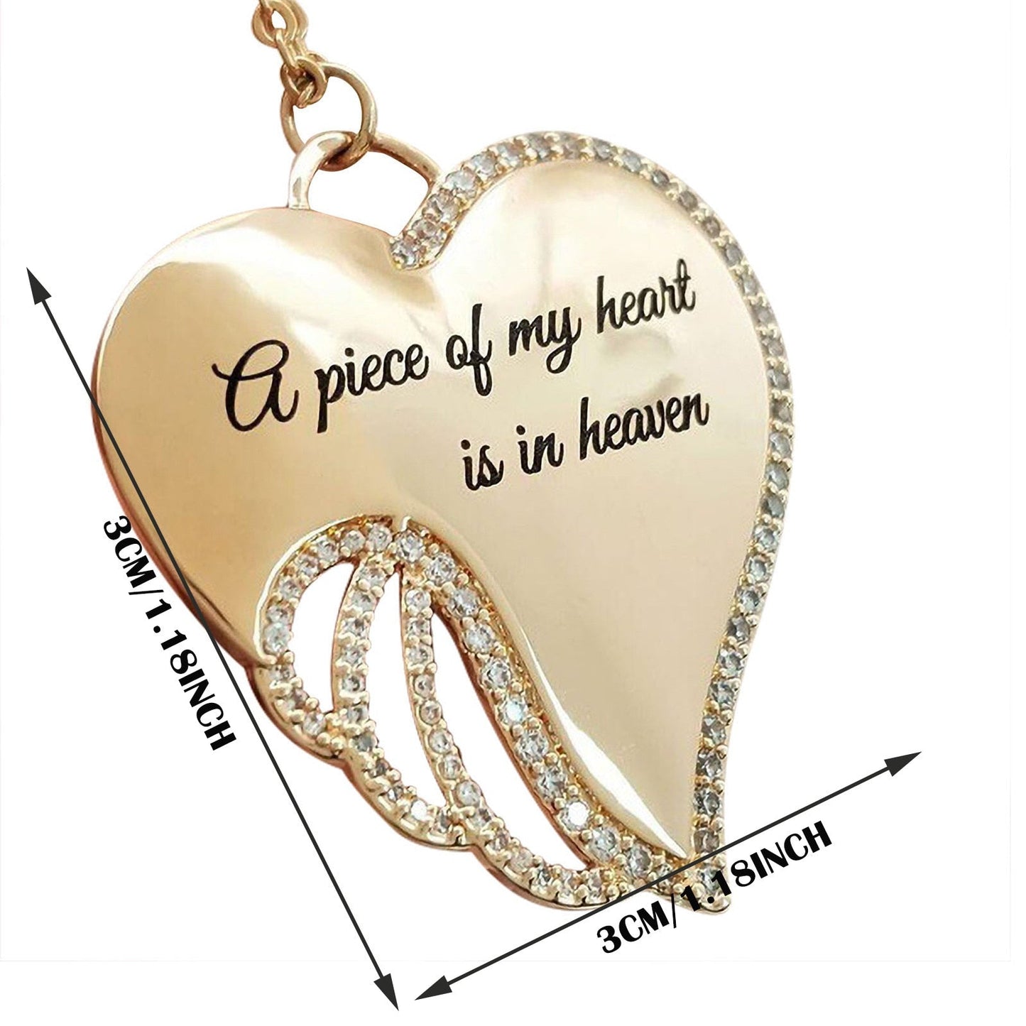 Collar Corazón Alas de Ángel
