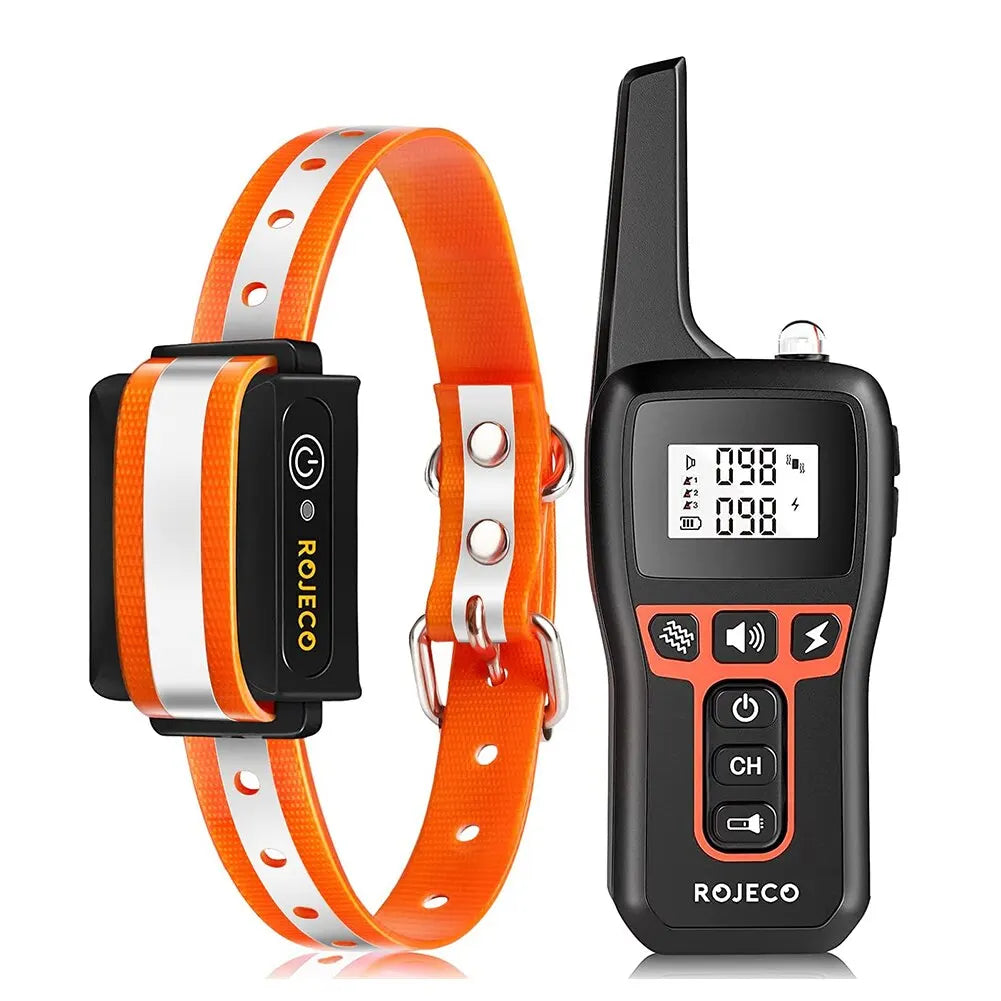 Collar de adiestramiento para perros impermeable de 1000 m | Recargable, con mando a distancia y ajustable para perros pequeños, medianos y grandes
