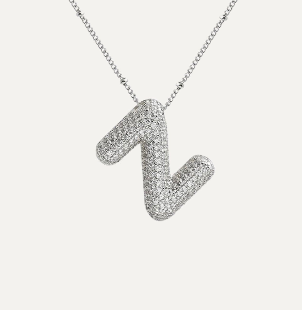 Collar de Letra de Diamante