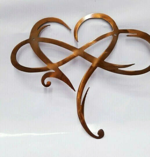 Corazón Infinito - Decoración de Pared de Acero Arte de Metal