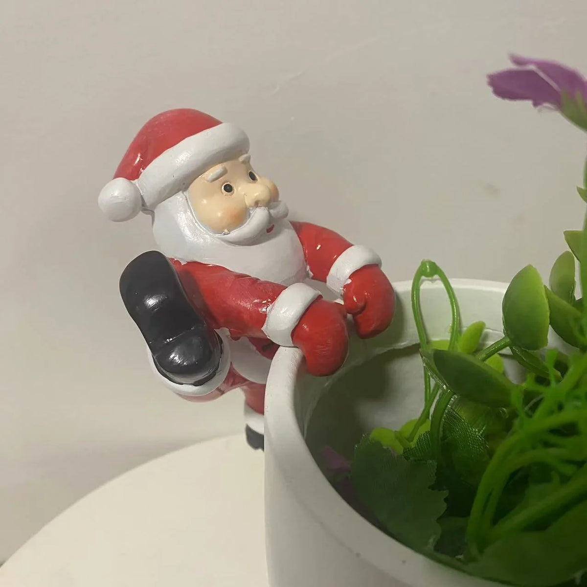 Decoración para plantas con figura de muñeco de nieve de estilo festivo