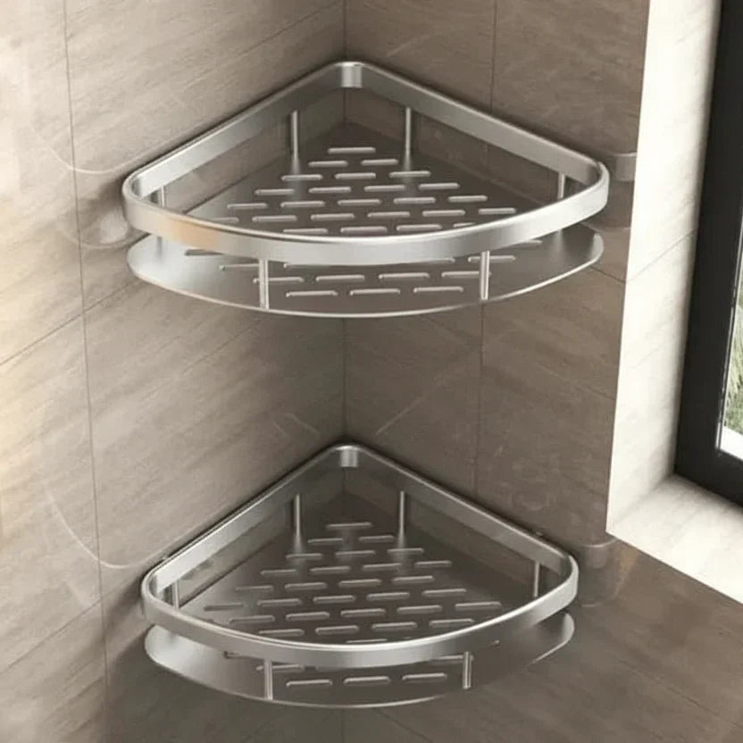 Estante de baño adhesivo sin taladro – Elegante para cualquier baño