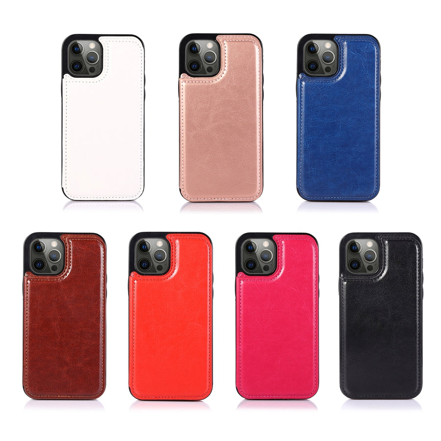 Funda de Cuero para Teléfono con Ranuras para Tarjetas y Cierre Magnético