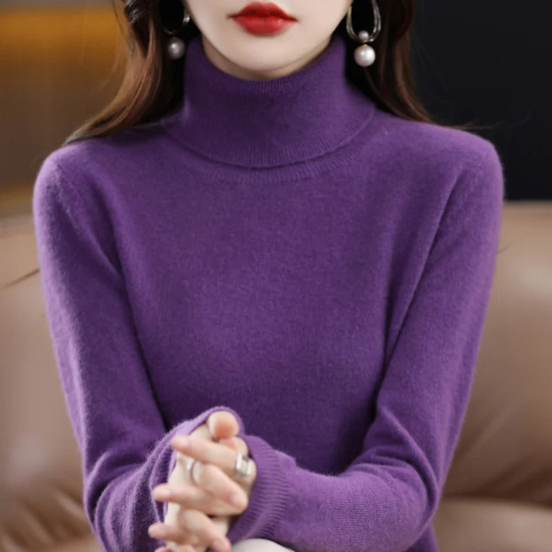 Jersey de punto de cachemir para mujer