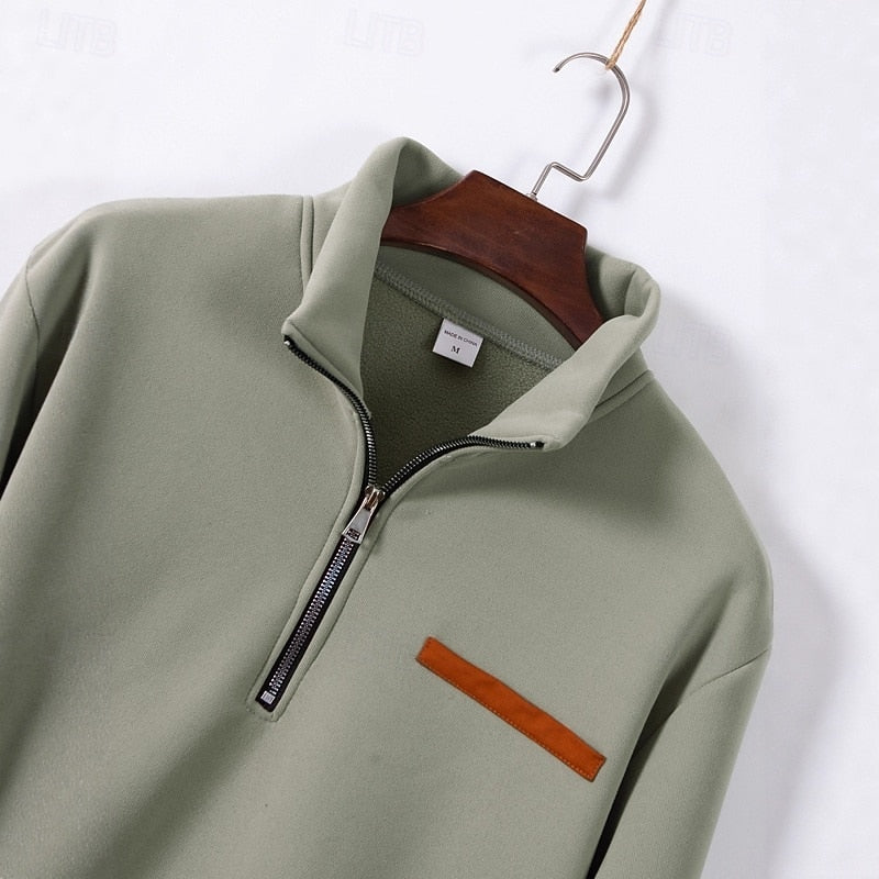 Jersey fino con cremallera corta