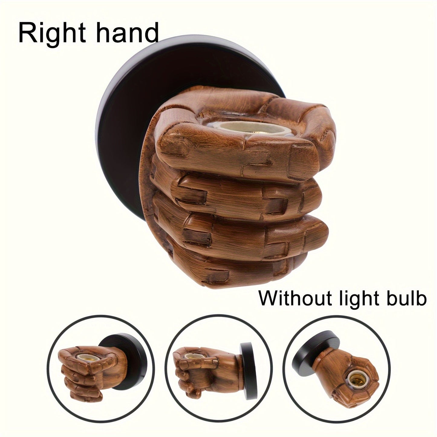 Lámpara de Pared Industrial de Mano | Aplique de Resina E26