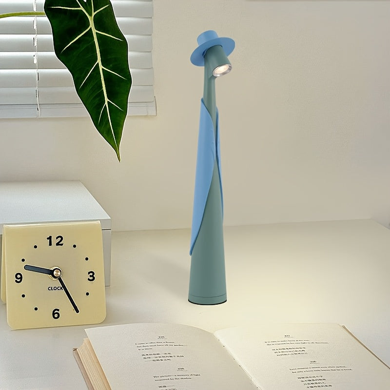 Lámpara de Sombrero LED Recargable Moderna | Luz de Escritorio de Toque Creativo