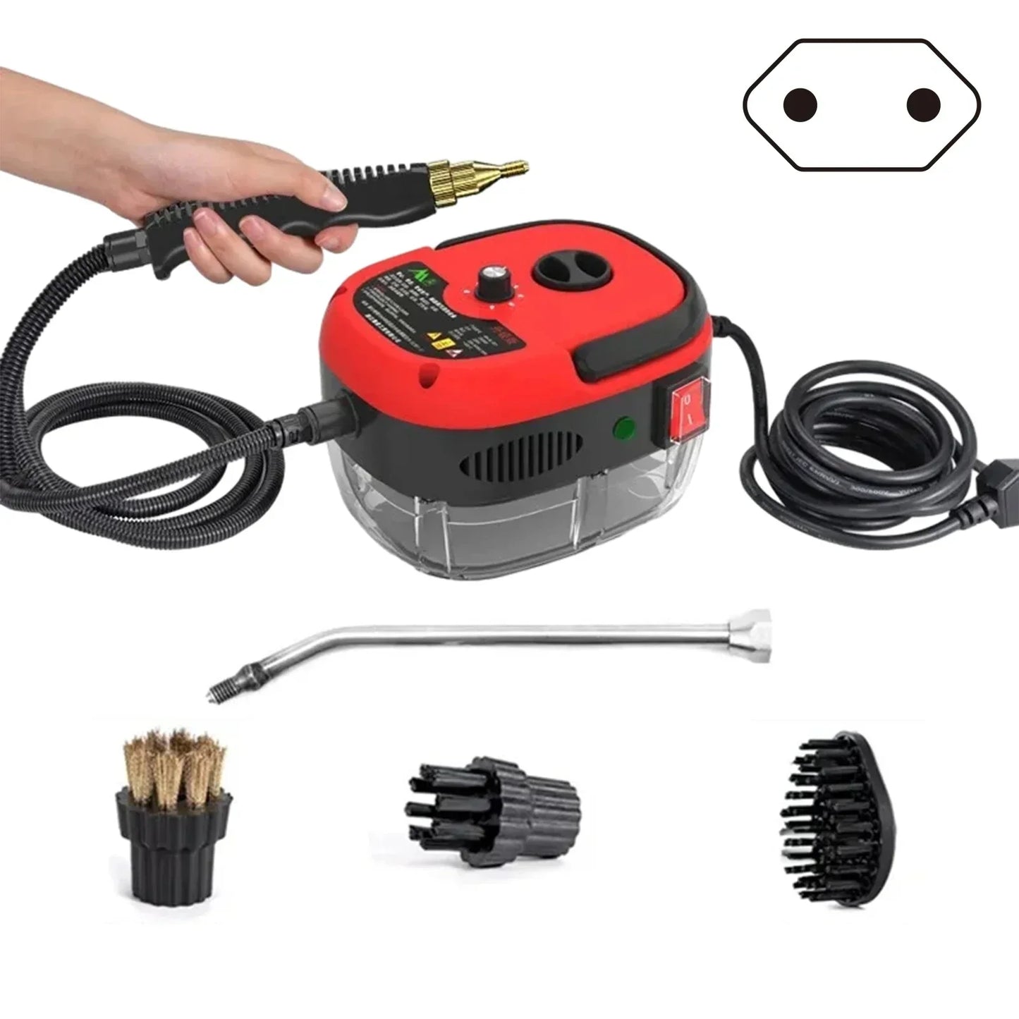 LIMPIADOR A VAPOR DE ALTA PRESIÓN DE 2500W - 6 AJUSTES PARA HOGAR Y COCINA