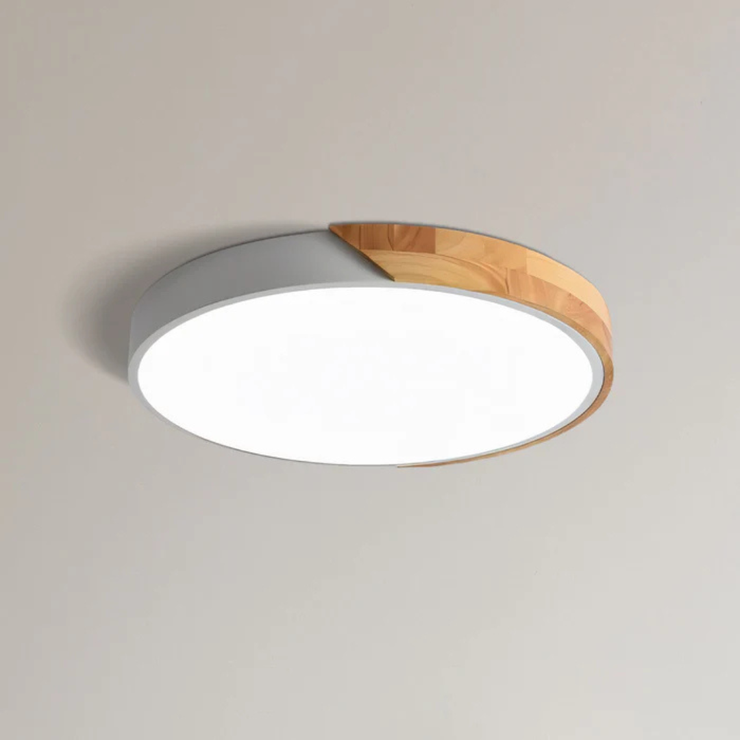 Luz de Techo con Diseño Escandinavo de Madera y LED | Norvian