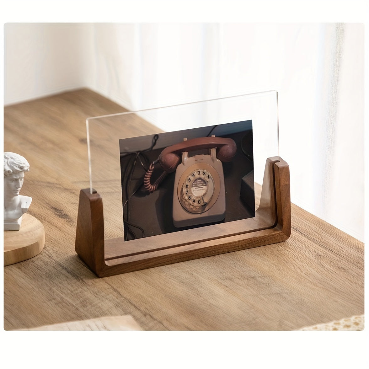 Marco de Fotos en Acrílico y Madera en Forma de U | Exhibición Minimalista Moderna