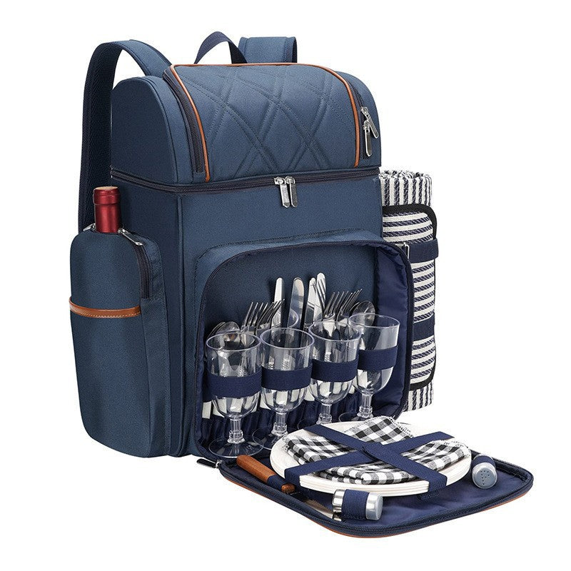 Mochila de picnic con vajilla completa