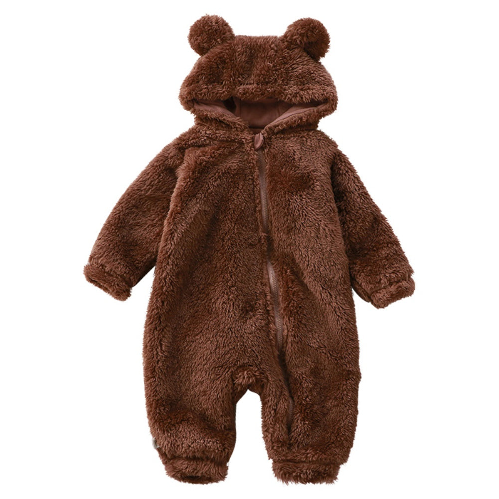 Mono de Invierno para Bebés con Diseño de Oso de Caricatura