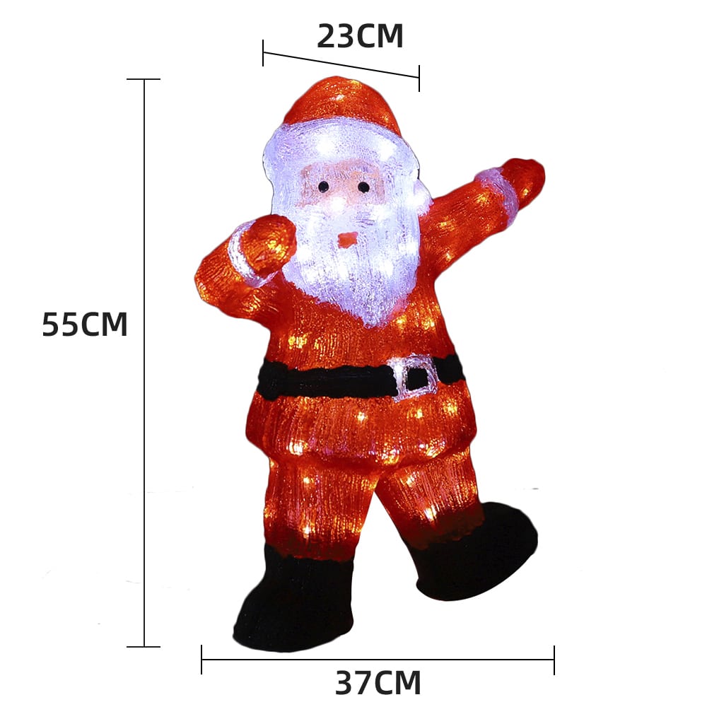 Papá Noel de 55 cm de altura con luces LED