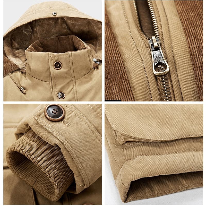 Parka con capucha para hombre