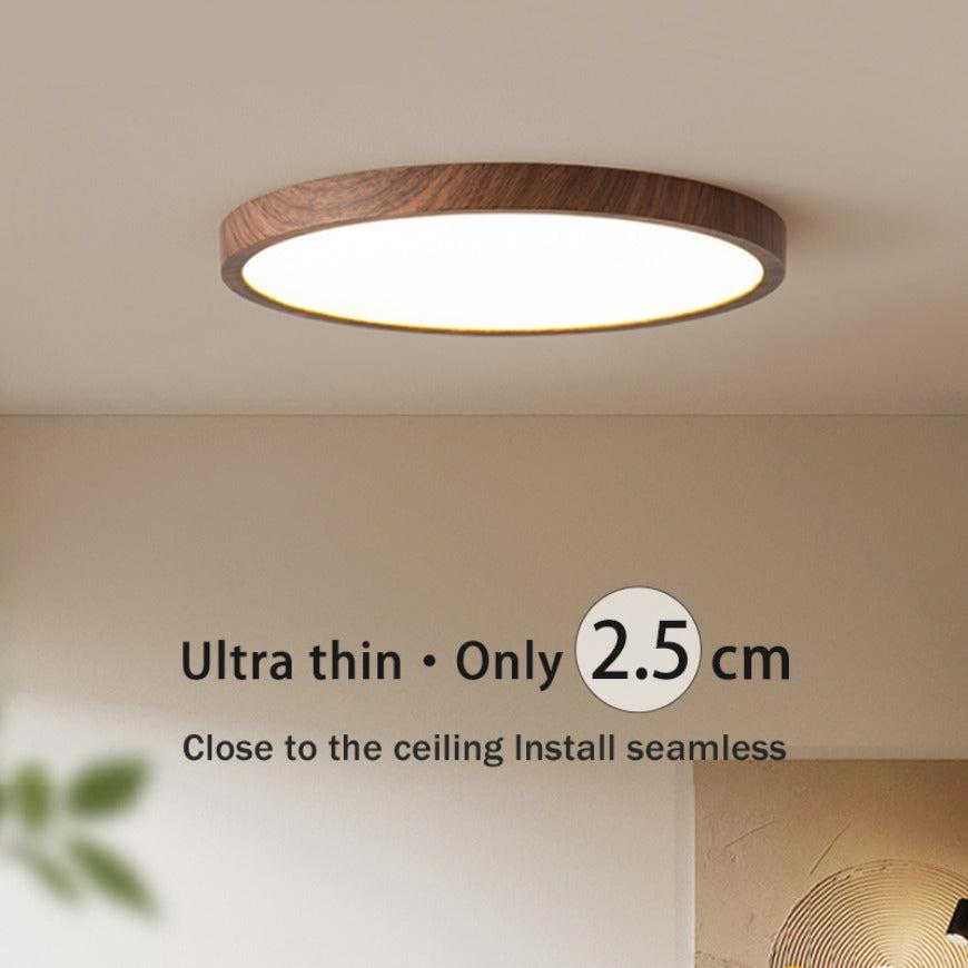 Plafón de techo redondo fino con luz LED regulable, moderno para salón y dormitorio