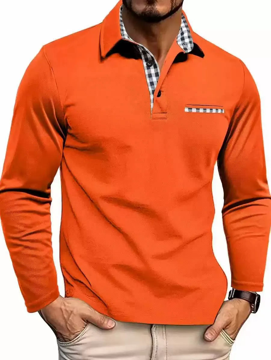 Polo de manga larga para hombre