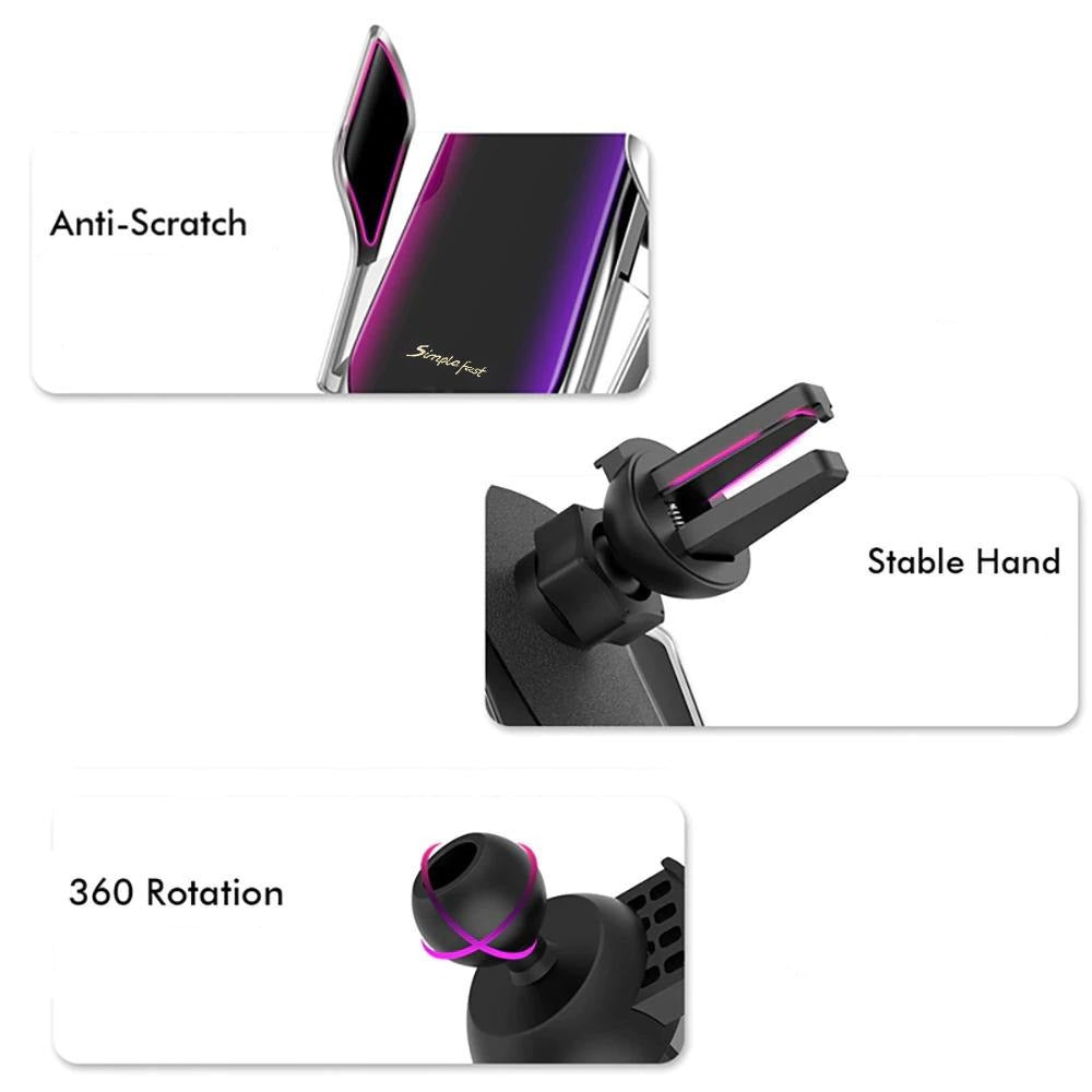 PREMIUM - Soporte de Teléfono con Sujeción Automática | Cargador Inalámbrico