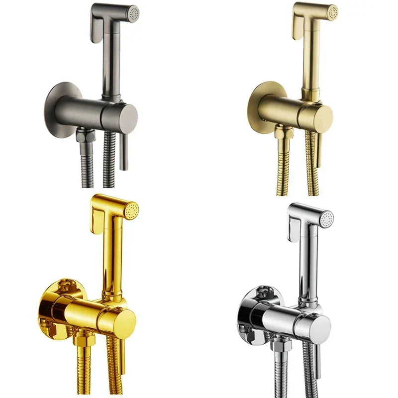 Set de grifo con rociador de bidé de pared