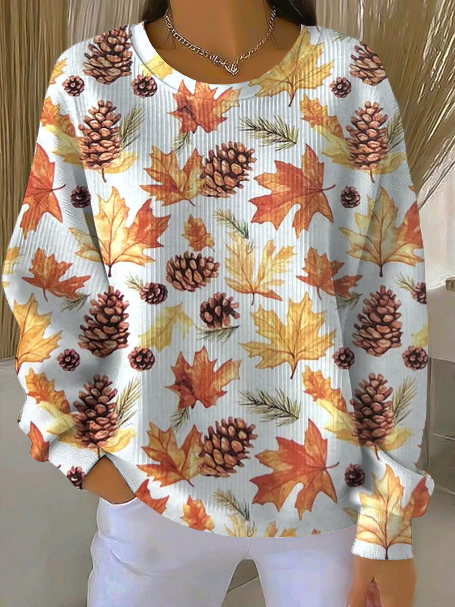 Sudadera para mujer con estampado otoñal