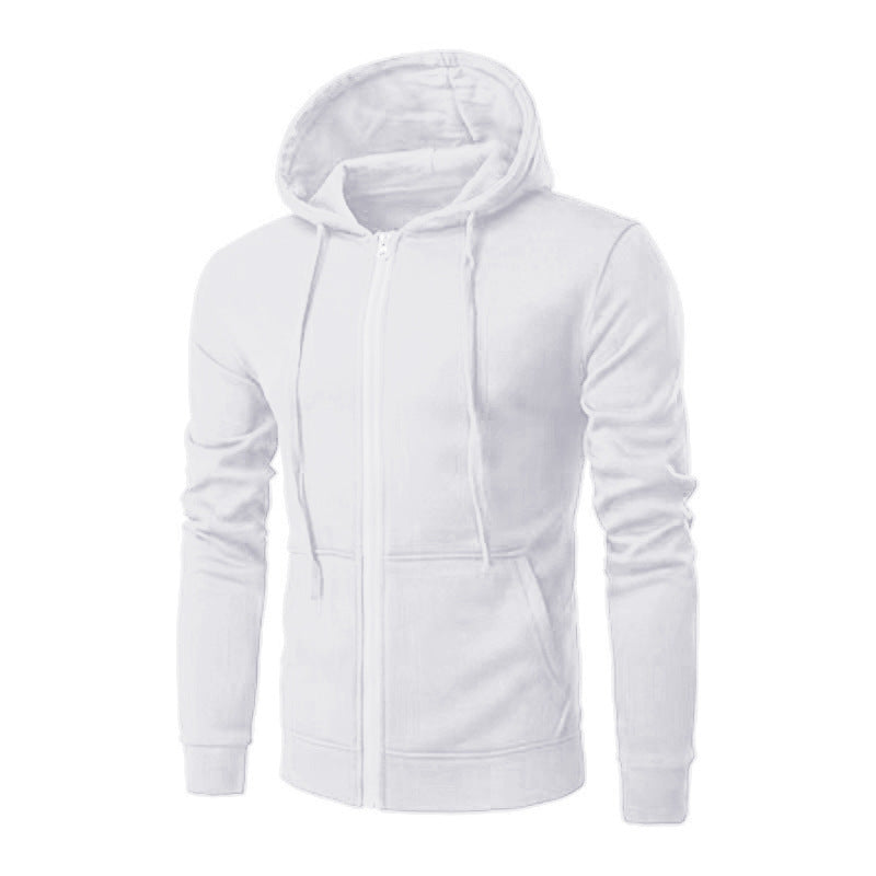 Sudadera slim fit con capucha, cremallera, suave forro polar y bolsillos canguro para hombre