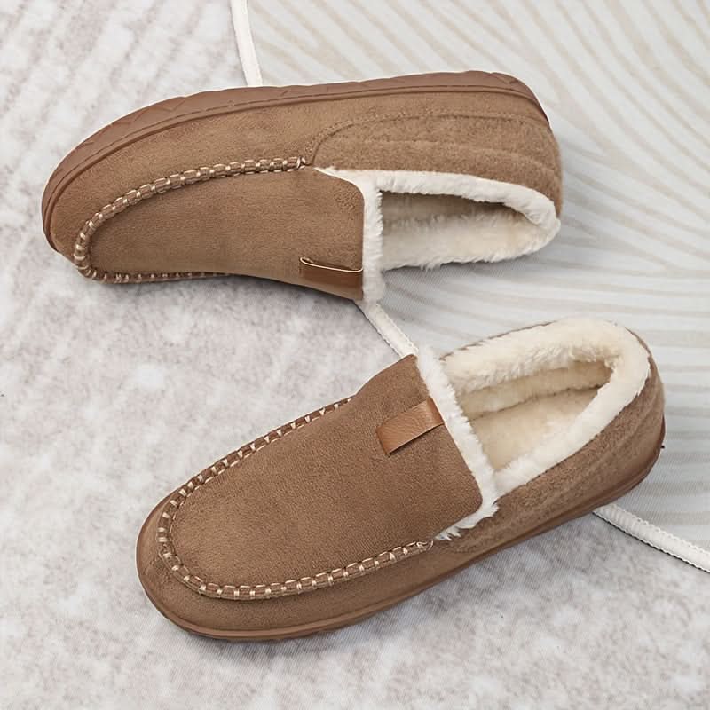 TERRAWOOL – Zapatos de Hombre Cálidos y Sin Cordones Hechos de Lana Sintética