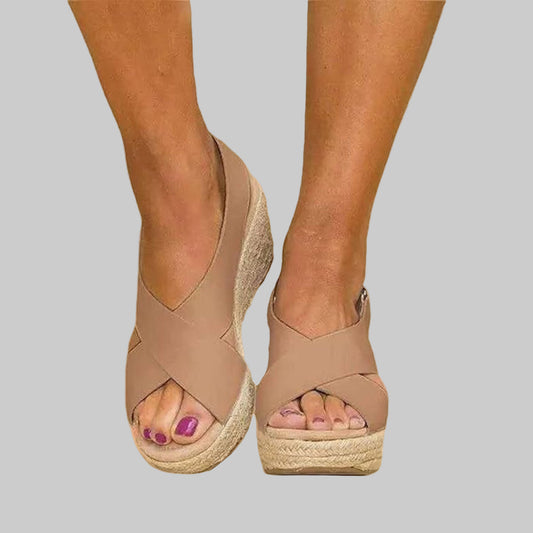 VierraSol | Alpargatas de cuña cruzadas para mujer