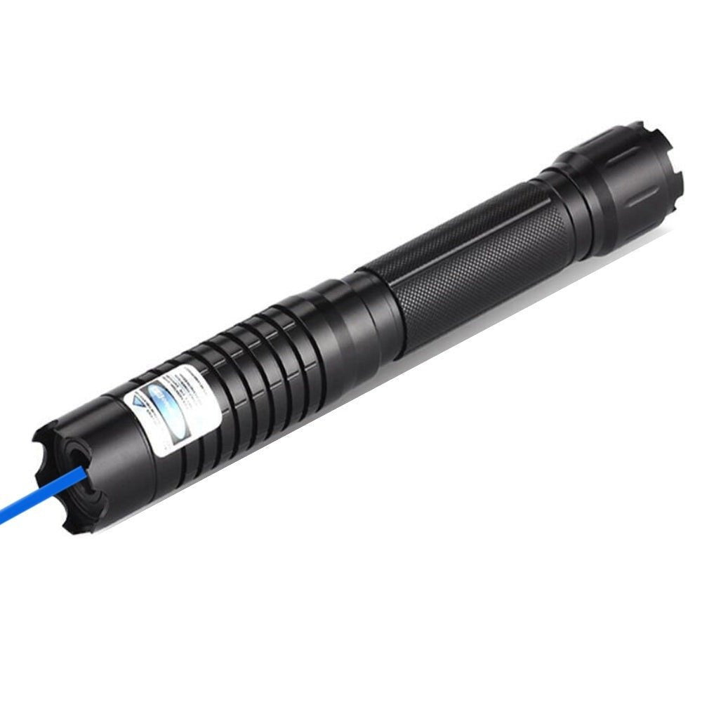 VierraSol | Antorcha Láser de Haz Azul | Salida Óptica de Alta Intensidad de 450nm | Alcance Táctico de 5000m+ | Chasis de Aluminio con Enfoque Ajustable | Linterna Capaz de Ignición Térmica