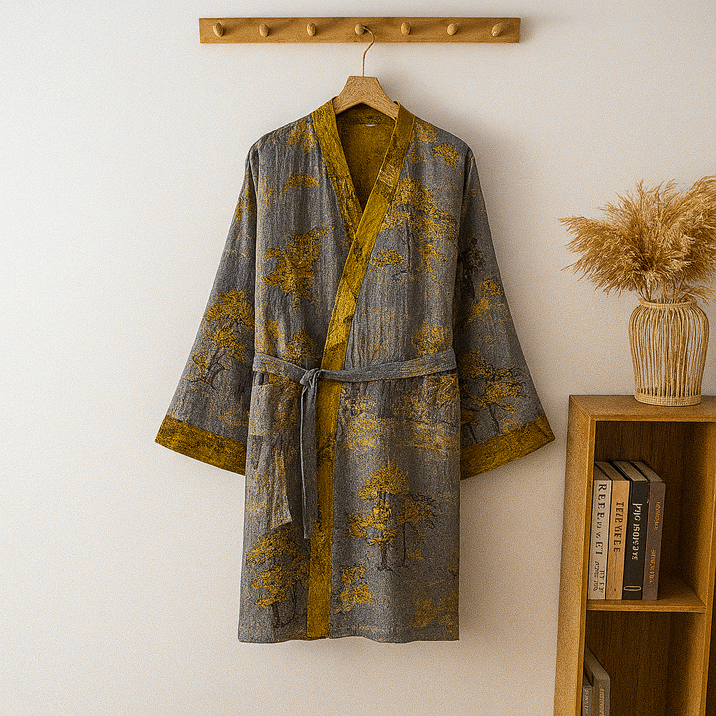 VierraSol | Bata de Kimono para Hombre con Estampado Tradicional