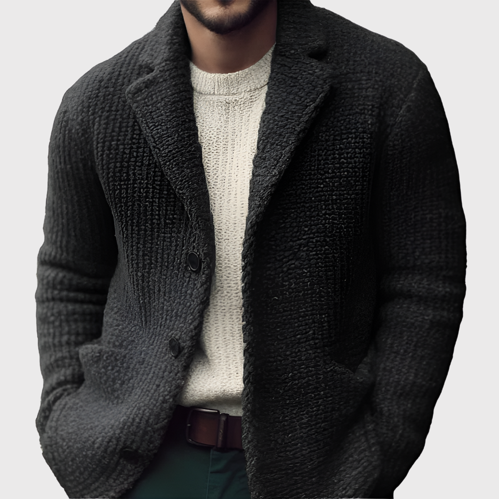 VierraSol | Blazer de punto para hombre con botones