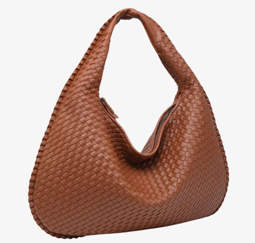 VierraSol | Bolsa de Hombro Tejida para Mujeres con Cierre de Cremallera