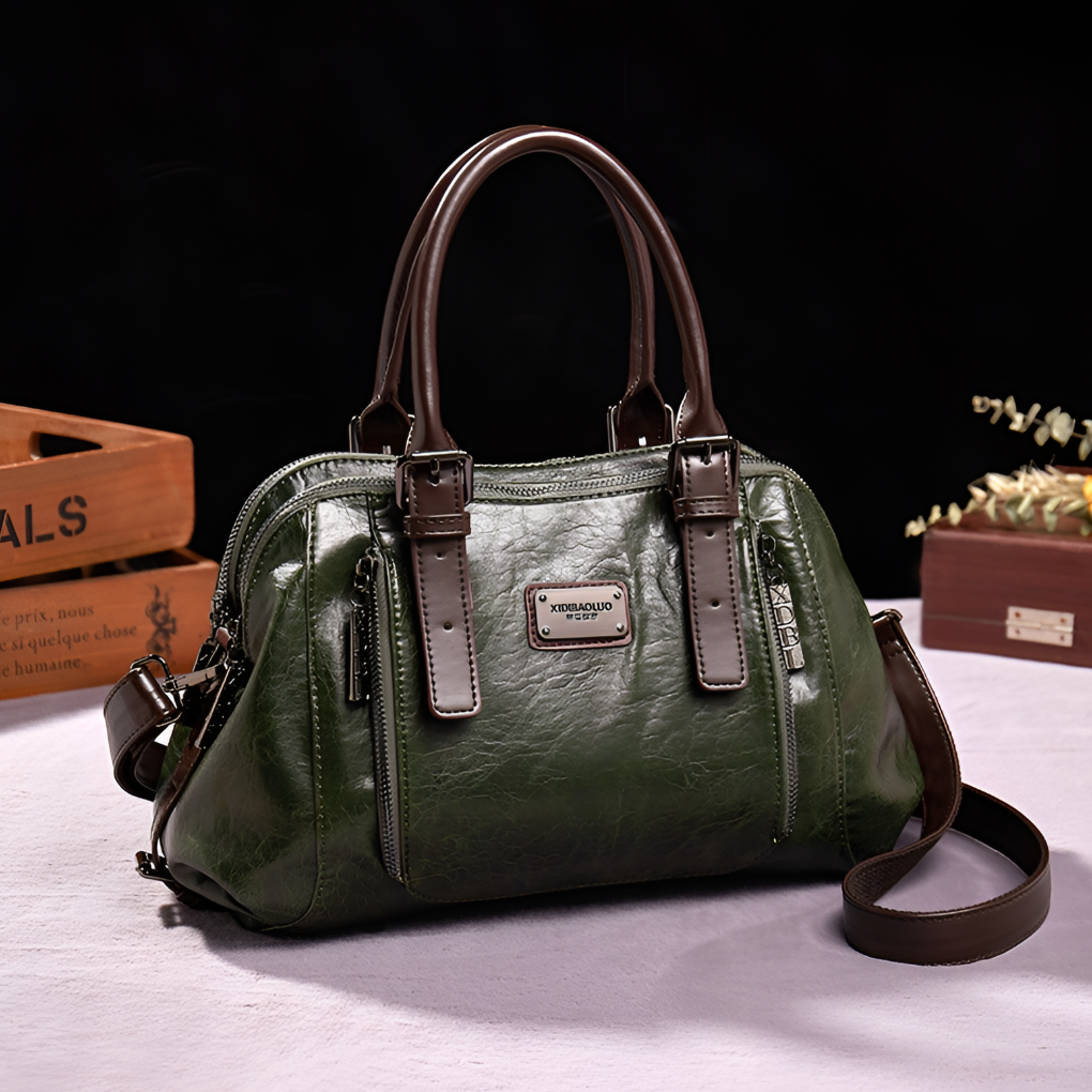 VierraSol | Bolso de Mano para Mujer Boston con Detalle Grabado