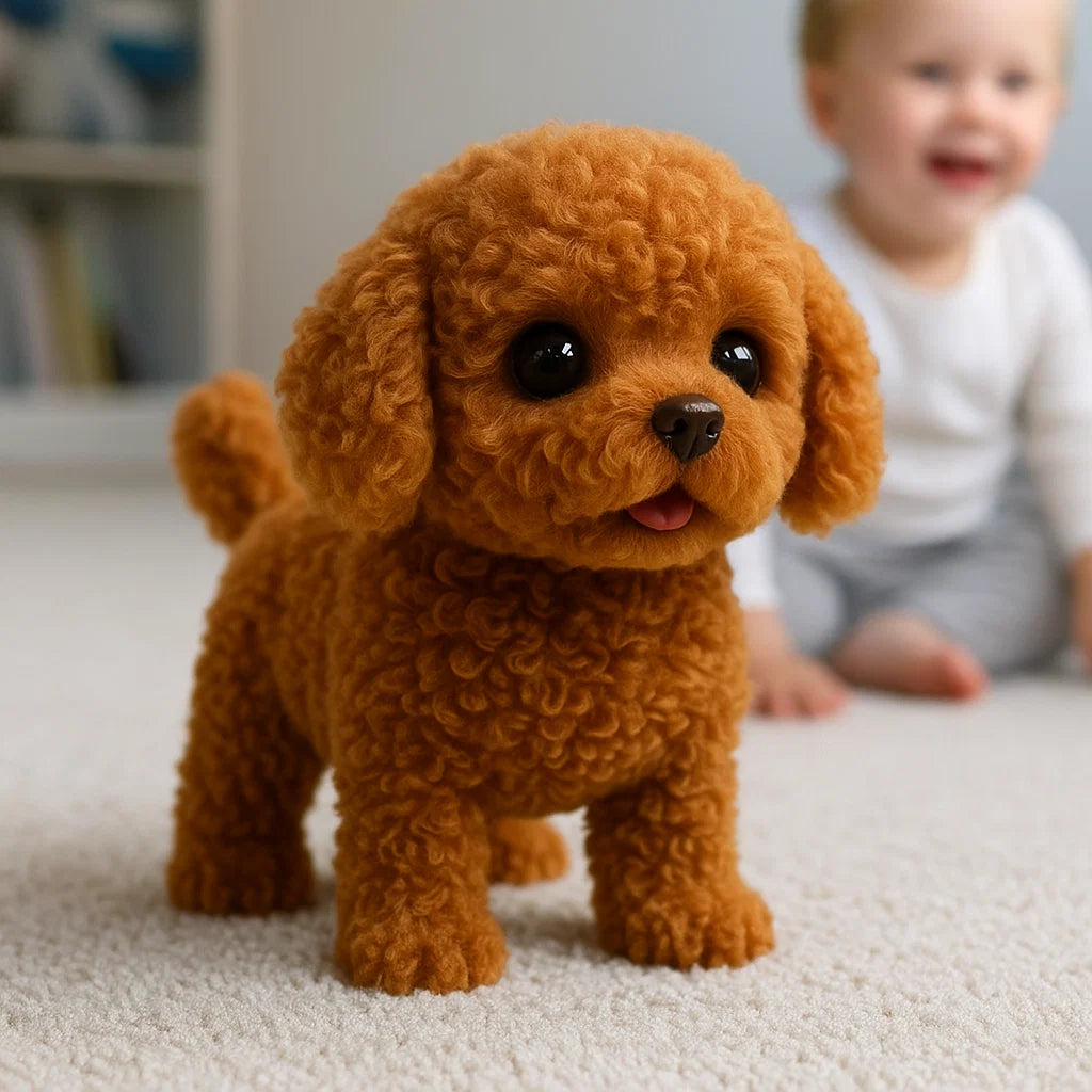 VierraSol | Cachorro de Peluche Interactivo - Animal de Peluche Realista para Niños y Adultos con Movimientos y Sonidos