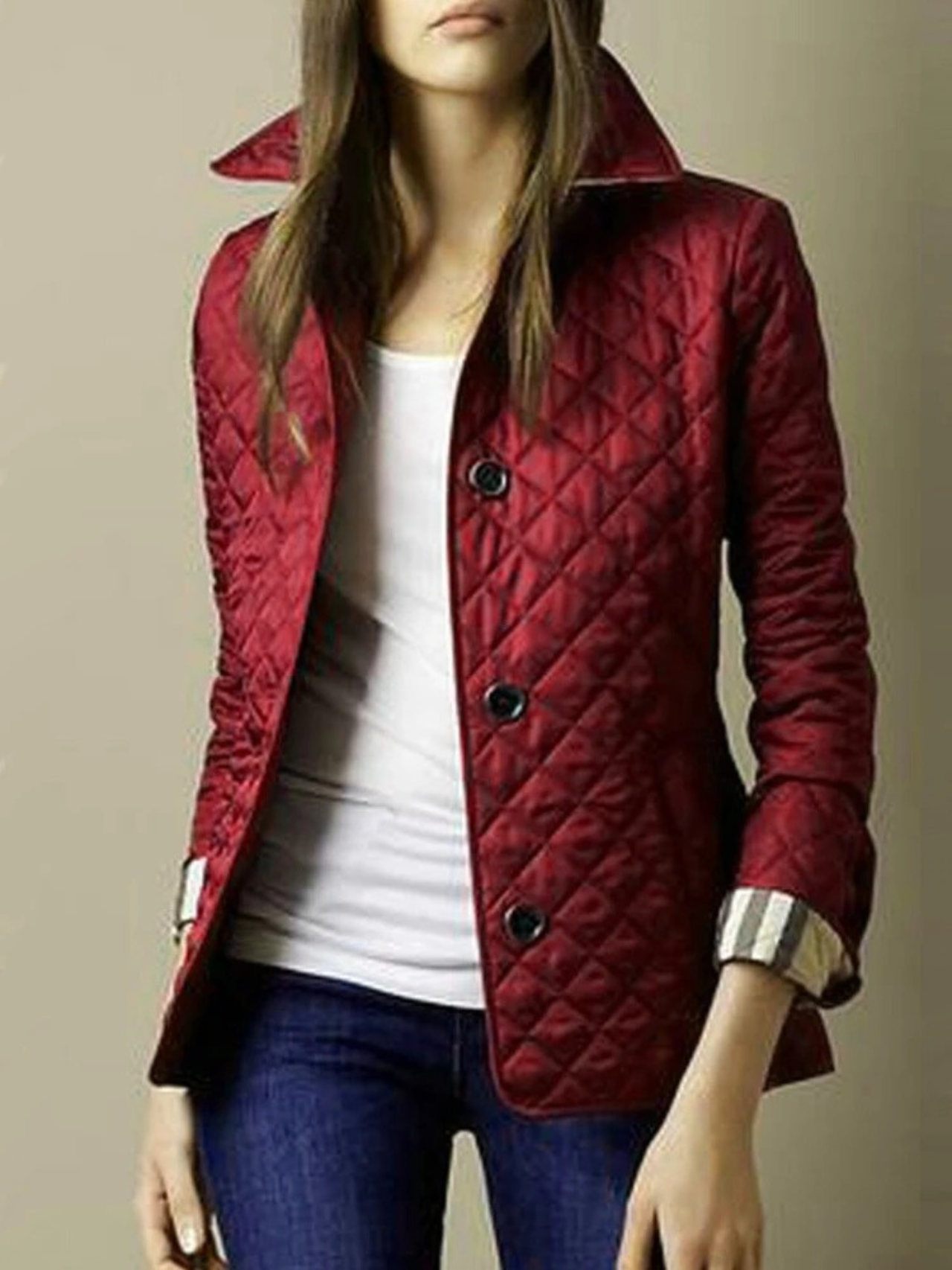 VierraSol | Chaqueta Acolchada para Mujeres con Cuello Caído