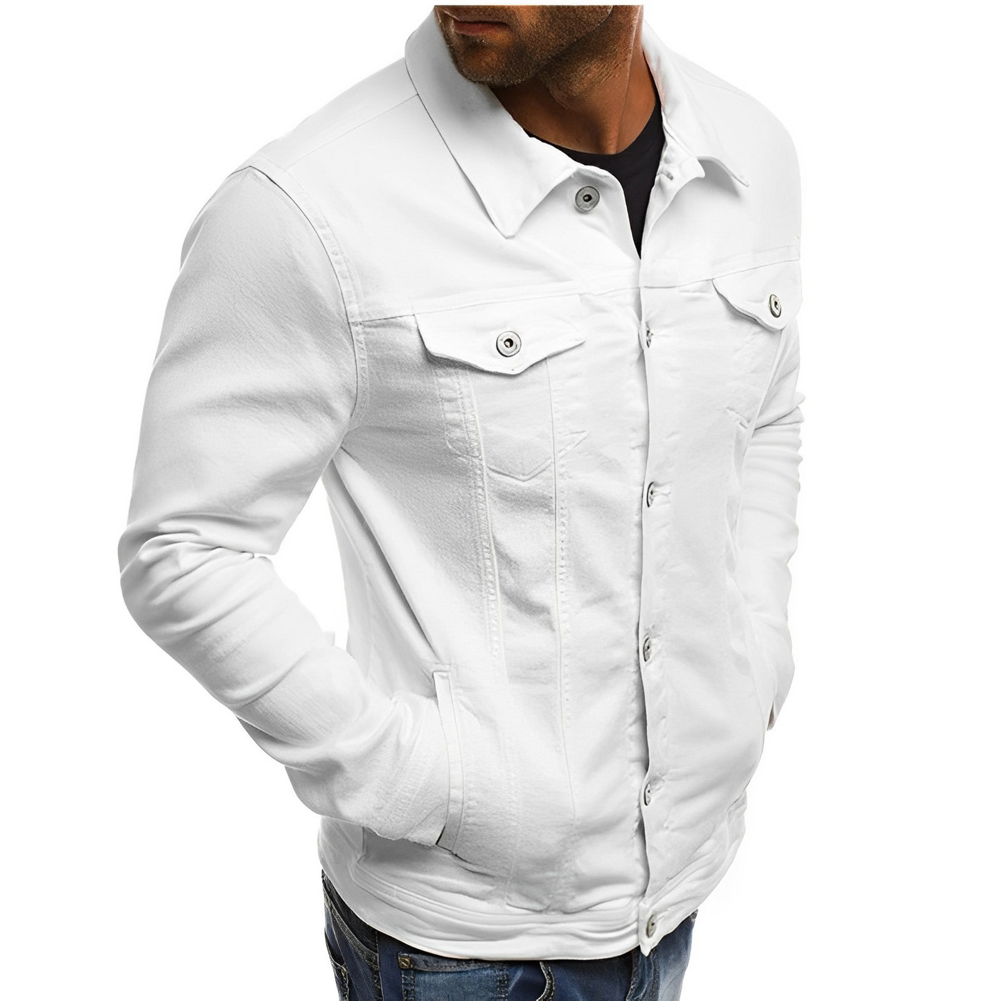VierraSol | Chaqueta Clásica de Denim para Hombre - Estilo Casual Ligero