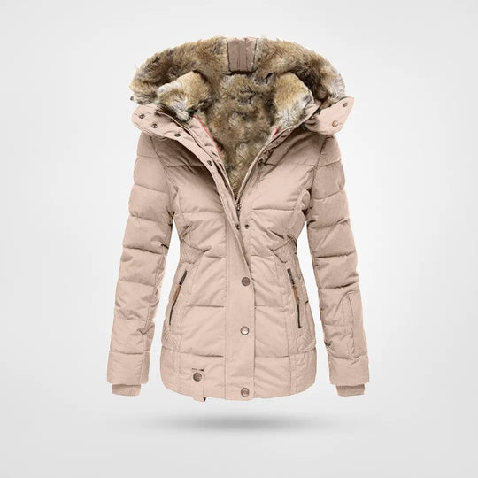 VierraSol - Chaqueta de Invierno de Moda, Forrada y con Capucha